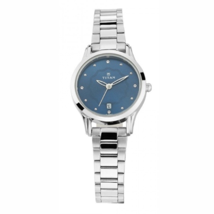 Titan Karishma 2628SM01 Blue Dial Metal Strap Quartz Women Watch
